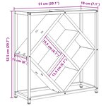 vidaXL Support à vin Chêne fumé 51x18x52 5 cm Bois reconstitué
