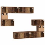 vidaXL Ensemble meuble TV 8 Pièces Bois ancien 80 x 30 x 30 cm