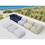 Fauteuil salon de jardin modulable modulo gris polyester 87x85x62cm