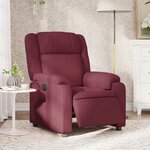 vidaXL Fauteuil inclinable électrique Rouge bordeaux Tissu