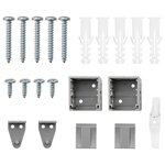 vidaXL Store de Fenêtre avec des rideaux Manuel Argent Aluminium