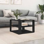 vidaXL Table basse noir 59 5x59 5x40 cm bois d'ingénierie