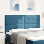 vidaXL Tête de lit Montage mural Bleu foncé 180 cm Velours