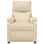 vidaXL Fauteuil électrique de massage Crème Tissu