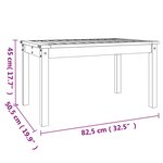 vidaXL Table de jardin blanc 82 5x50 5x45 cm bois massif de pin