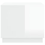 vidaXL Table basse blanc brillant 51x50x44 cm bois d'ingénierie