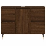vidaXL Armoire salle de bain chêne marron 80x33x60cm bois d'ingénierie