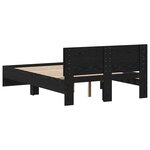 vidaXL Cadre de lit Chêne noir 203 x 185 x 70 cm Bois d'ingénierie