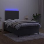 vidaXL Sommier à lattes de lit matelas et LED Noir 120x200 cm Velours