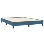 vidaXL Sommier à lattes de lit et matelas et LED bleu foncé 160x210cm velours