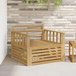 vidaXL Canapé d’extérieur Bois d'Acacia Massif Blanc