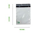 100 Enveloppes plastique opaques 80 microns n°1 - 185x230mm