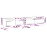 vidaXL Ensemble de Meuble TV 3 Pièces Chêne noir 270 x 35 x 40 cm