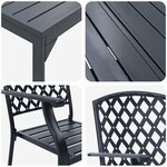 vidaXL Ensemble de salle à manger pour jardin 7 Pièces Anthracite Acier