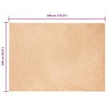 vidaXL Tapis en Fourrure Synthétique de Lapin Taupe 240 x 340 cm