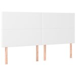 vidaXL Sommier à lattes de lit avec matelas Blanc 180x200cm Similicuir