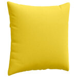 vidaXL Coussins de canapé 2 Pièces Jaune clair 80 x 80 cm tissu