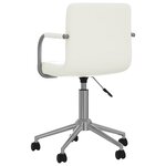 vidaXL Chaise de bureau pivotante Blanc Similicuir