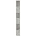 vidaXL Bibliothèque/Séparateur de pièce Gris béton Bois d'ingénierie