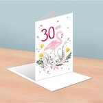 Carte 30 ans flamant rose - draeger paris