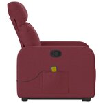 vidaXL Fauteuil inclinable de massage Rouge bordeaux Tissu