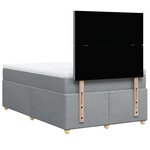 vidaXL Sommier à lattes de lit avec matelas Gris clair 120x200cm Tissu