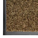 vidaXL Paillasson lavable Marron 90x150 cm