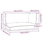 vidaXL Ensemble de coussins pour palette en 3 pièces avec motif de feuilles en tissu Oxford