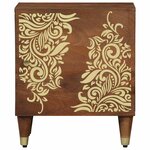 vidaXL Cabinet de chevet 2 Pièces marron miel 40 x 33 x 46 cm