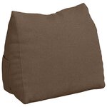 vidaXL Coussin de Dos Marron 60 x 20 x 50 cm tissu