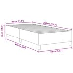 vidaXL Cadre de lit plateforme Bleu 80 x 200 cm
