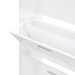 vidaXL Armoire à chaussure Blanc brillant 63x24x103 cm Bois ingénierie