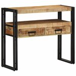 vidaXL Table console Marron 90 x 33 x 75 cm bois de manguier massif