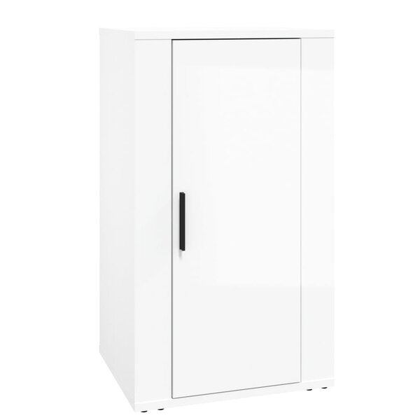 vidaXL Buffet Blanc brillant 40x33x70 cm Bois d'ingénierie