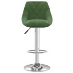 vidaXL Tabourets de bar lot de 2 vert foncé velours