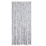 vidaXL Moustiquaire Blanc et gris 90x220 cm Chenille