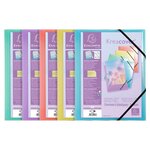 Chemise À Élastiques 3 Rabats Polypropylène Kreacover Pastel - A4 - Couleurs Assorties - Exacompta