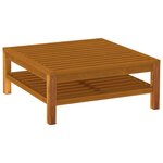 Salon de jardin meuble d'extérieur ensemble de mobilier 4 pièces avec coussin crème bois d'acacia solide 02_0016073