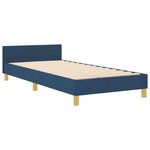 vidaXL Cadre de lit avec tête de lit Bleu 100 x 200 cm tissu