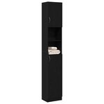 vidaXL Armoire de salle de bain chêne noir 32x25 5x190 cm
