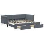 vidaXL Lit de jour avec gigogne et tiroirs sans matelas 90x190 cm
