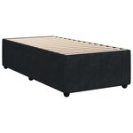 vidaXL Sommier à lattes de lit avec matelas Noir 90x200 cm Velours