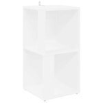 vidaXL Armoire d'angle Blanc 33x33x67 cm Bois d'ingénierie