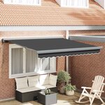 vidaXL Auvent Rétractable Anthracite 300 x 250 cm Tissu  Métal