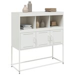 vidaXL Buffet blanc 100 5x39x107 cm acier