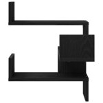 vidaXL Étagère d'angle murale Chêne noir 40 x 40 x 49.5 cm