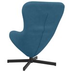 vidaXL Fauteuil œuf Bleu Velours