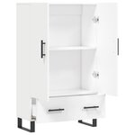 vidaXL Buffet haut blanc 69 5x31x115 cm bois d'ingénierie