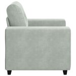 vidaXL Fauteuil Gris clair 60 cm Velours