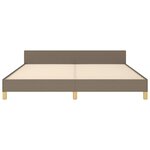 vidaXL Cadre de lit sans matelas taupe 160x200 cm tissu